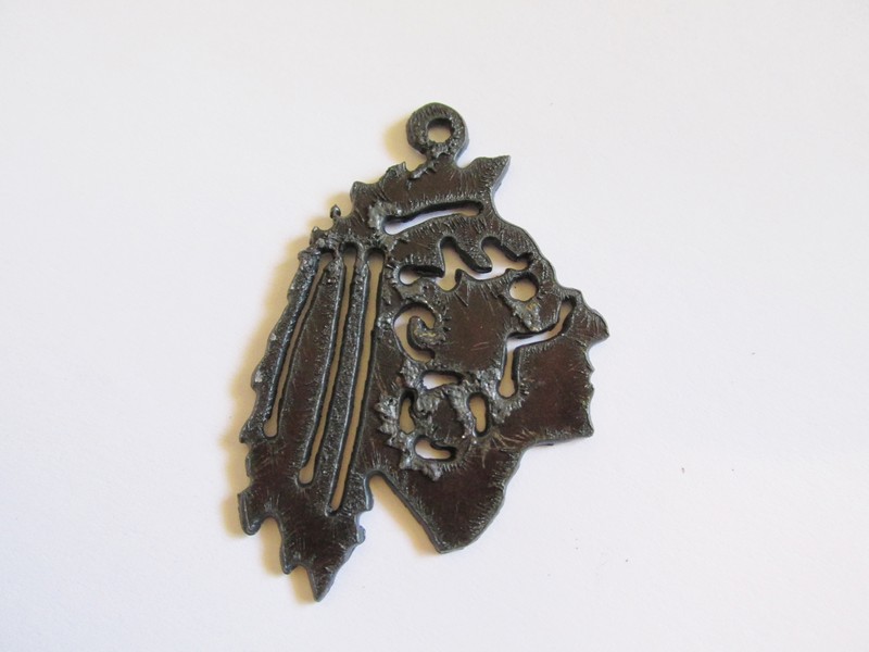 (image for) Indian rustic metal jewelry pendant #PO1200